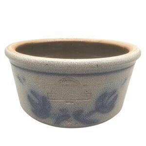 Rowe Pottery Works Salt Glaze Crock Bowl Limited Edition Historical American